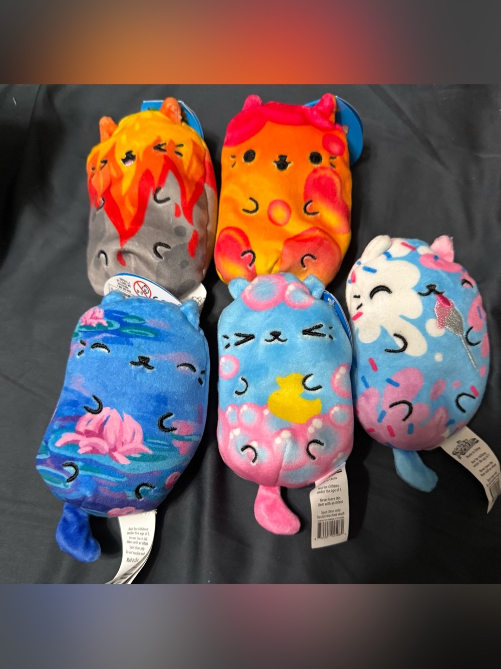Cats vs Pickles 5 Plush Bundle Flameo Mesmer Clawed Monet Bubbles Condo